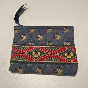 Vintage Vera Bradley Floral Zipper Pouch in Blue